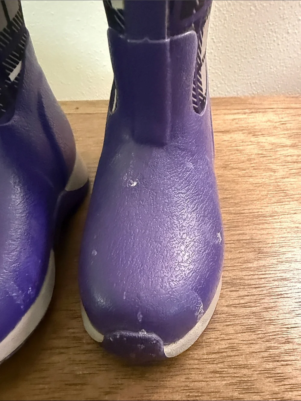 The Original Muck Boot Company Kids' Purple Plaid Rain Boots